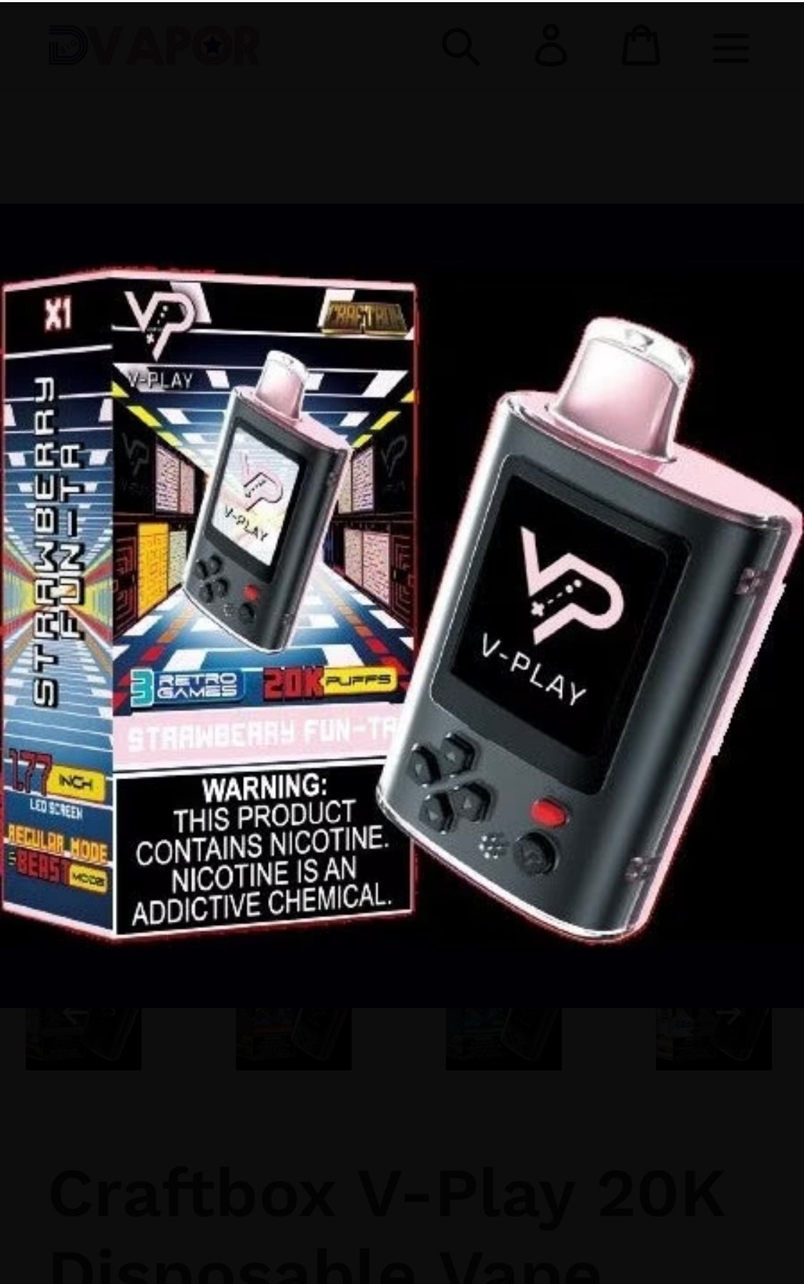 V-PLAY | 20000 PUFFS | The First Vapentainment System