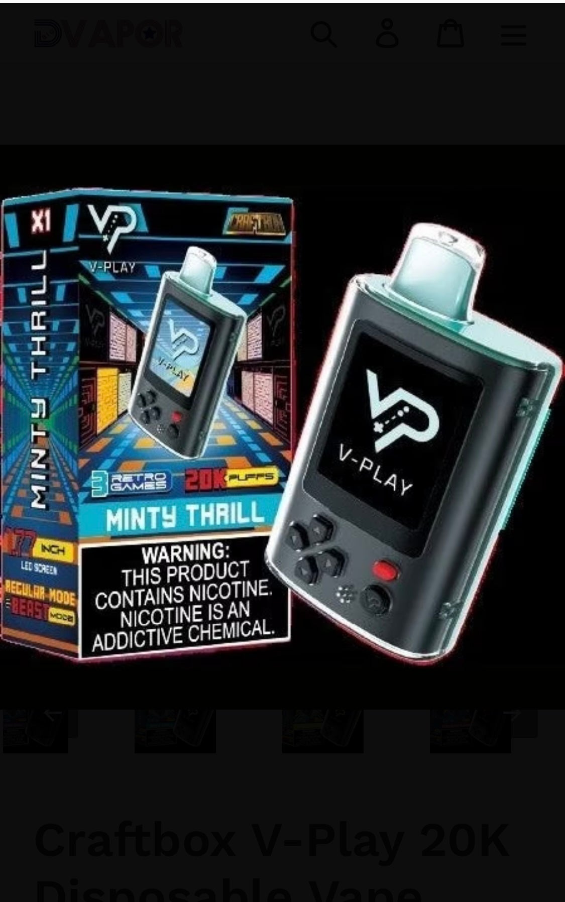 V-PLAY | 20000 PUFFS | The First Vapentainment System