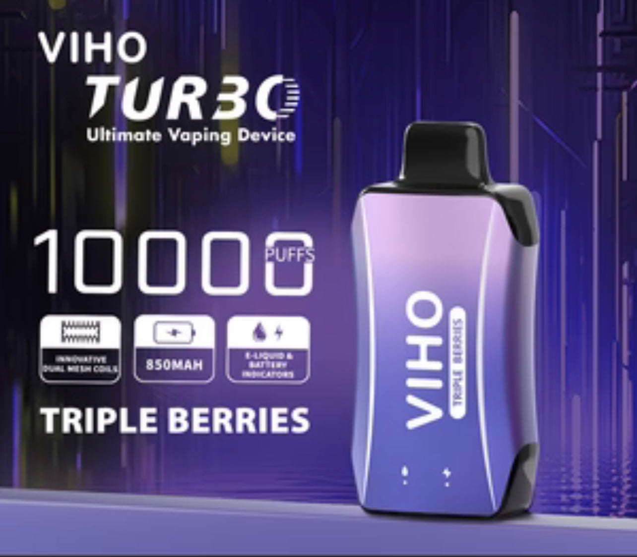 VIHO Turbo DISPOSABLE VAPE | 10,000 PUFFS | Box of 5
