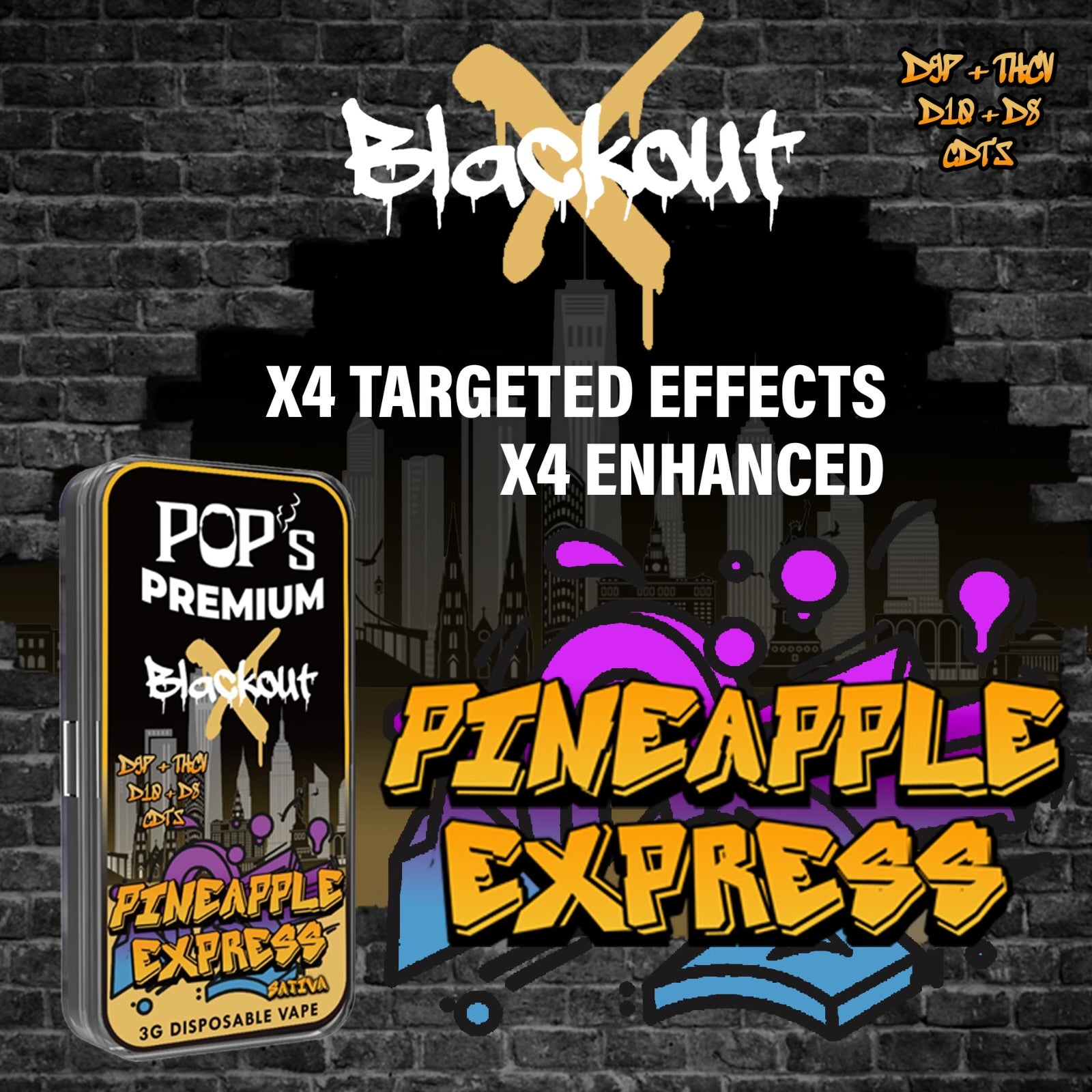 BLACKOUT X | X4 ENHANCED | Disposable 3.0g