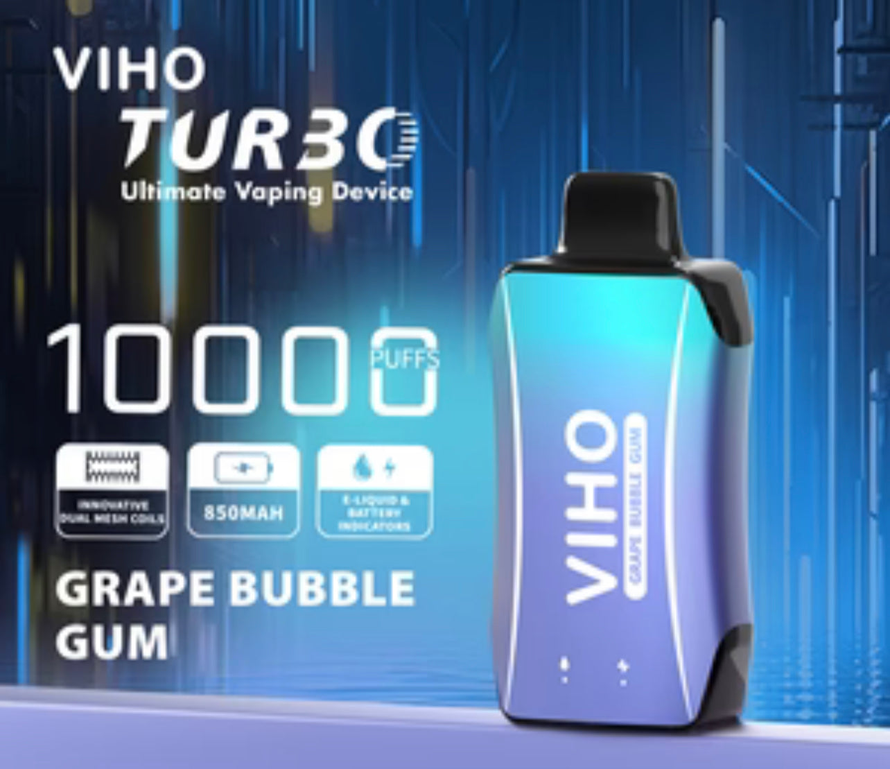 VIHO Turbo DISPOSABLE VAPE | 10,000 PUFFS | Box of 5