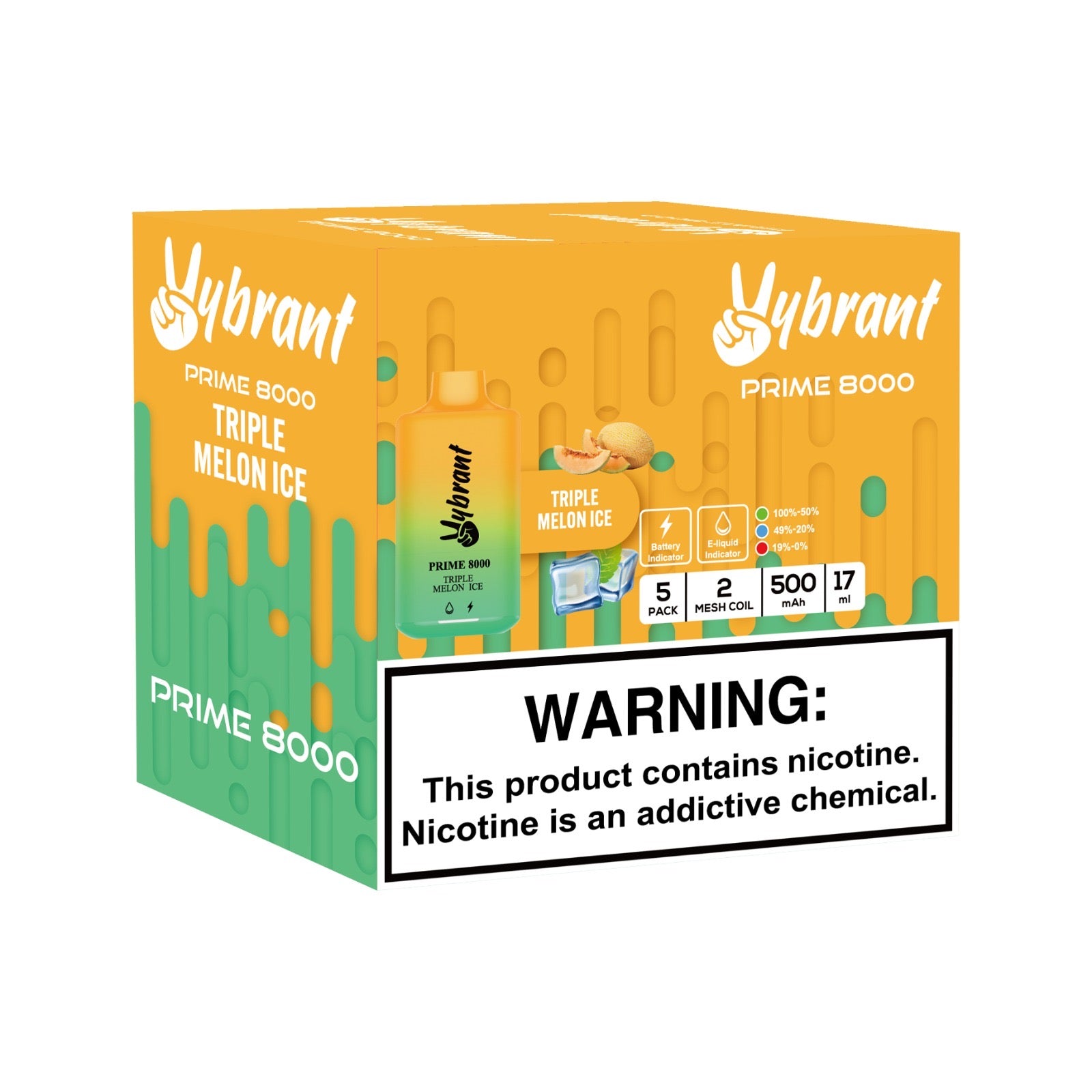 PRIME 8000 DISPOSABLE | 5% Nicotine | Box of 10