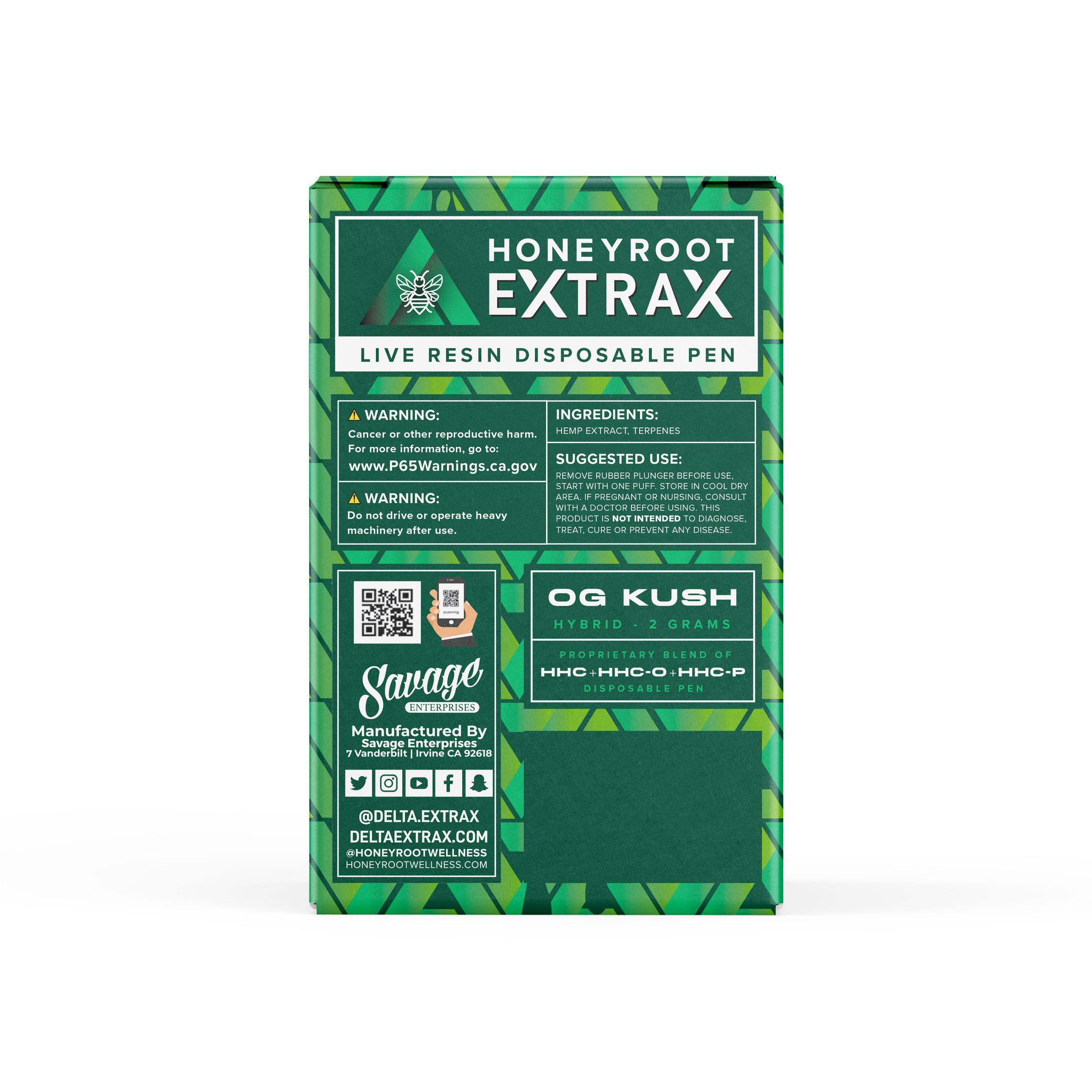 HHC EXTRAX COLLECTION | Vape Cartridge 2g | Box of 10