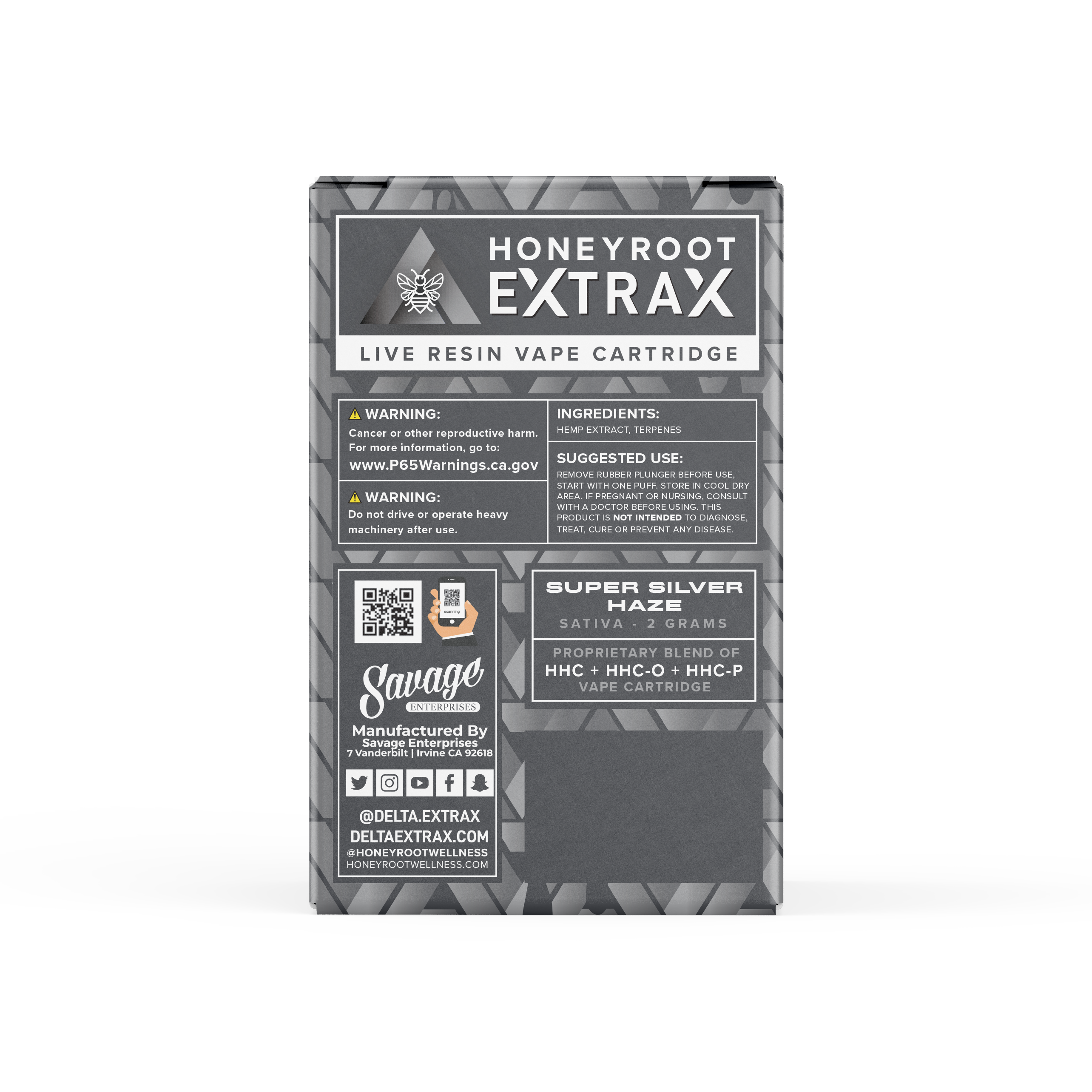 HHC EXTRAX COLLECTION | Vape Cartridge 2g | Box of 10
