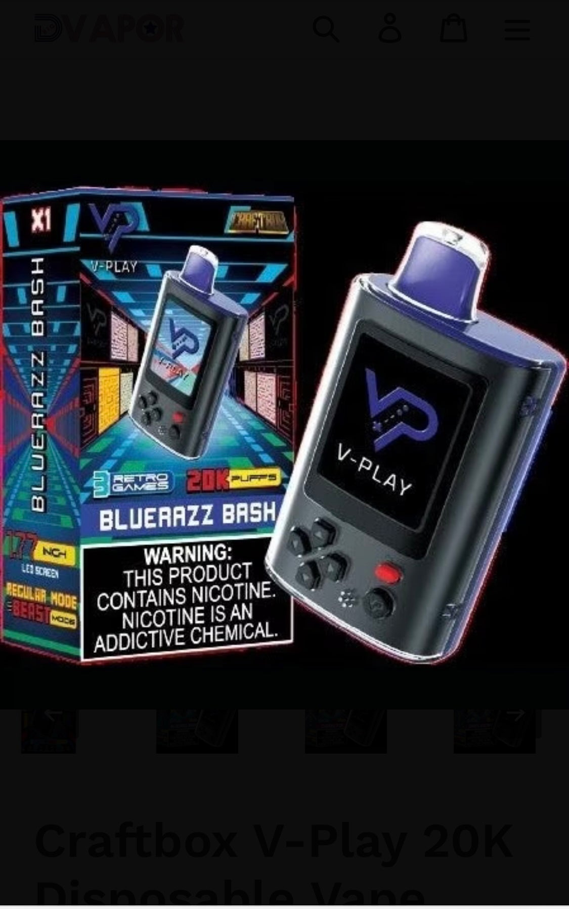 V-PLAY | 20000 PUFFS | The First Vapentainment System