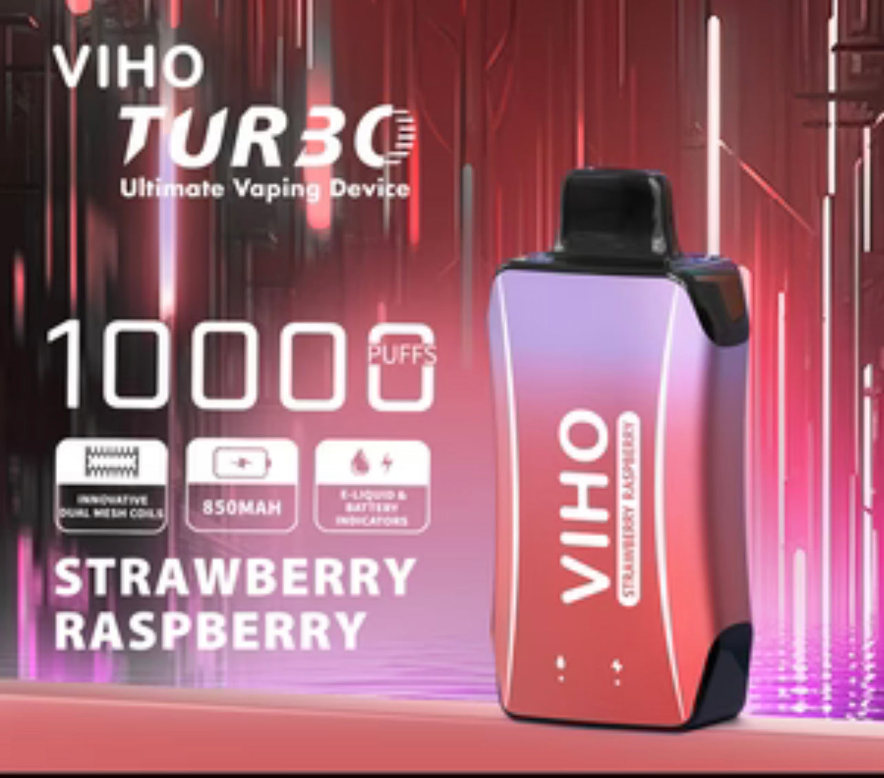 VIHO Turbo DISPOSABLE VAPE | 10,000 PUFFS | Box of 5