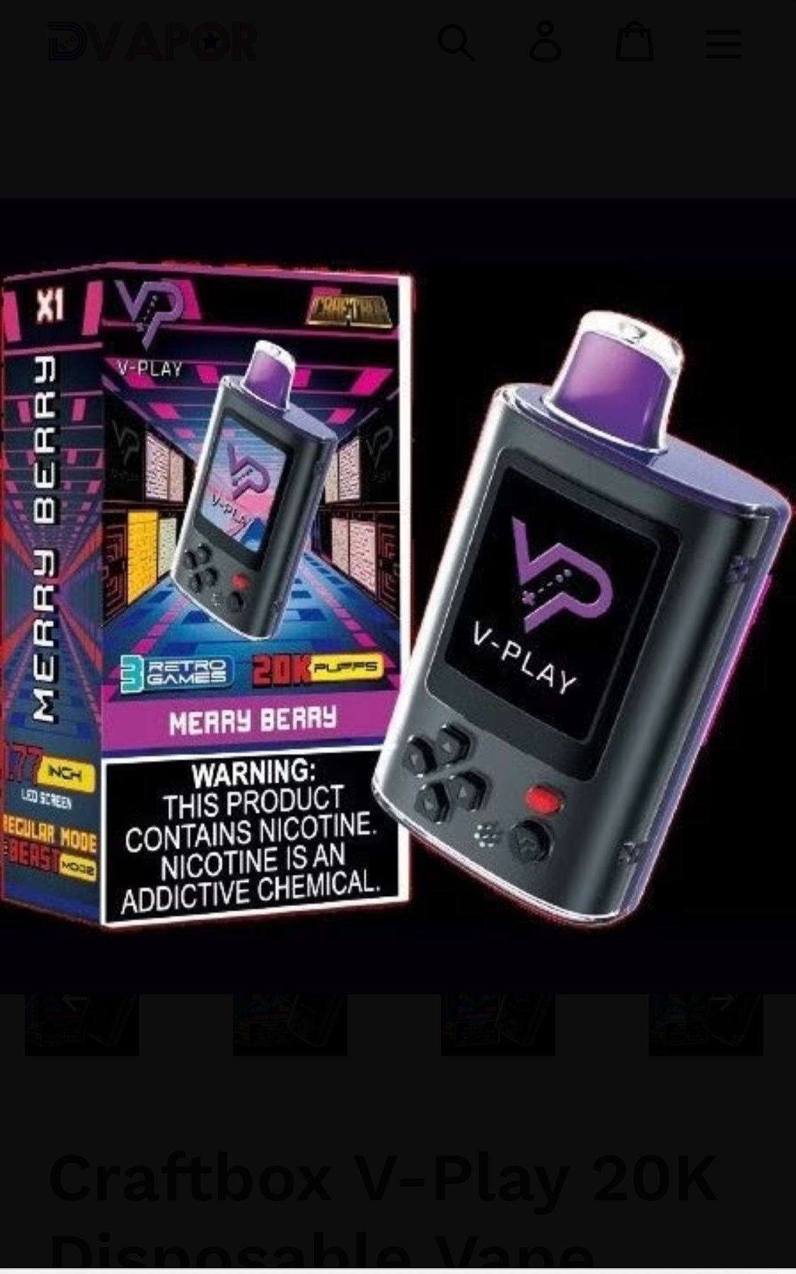 V-PLAY | 20000 PUFFS | The First Vapentainment System