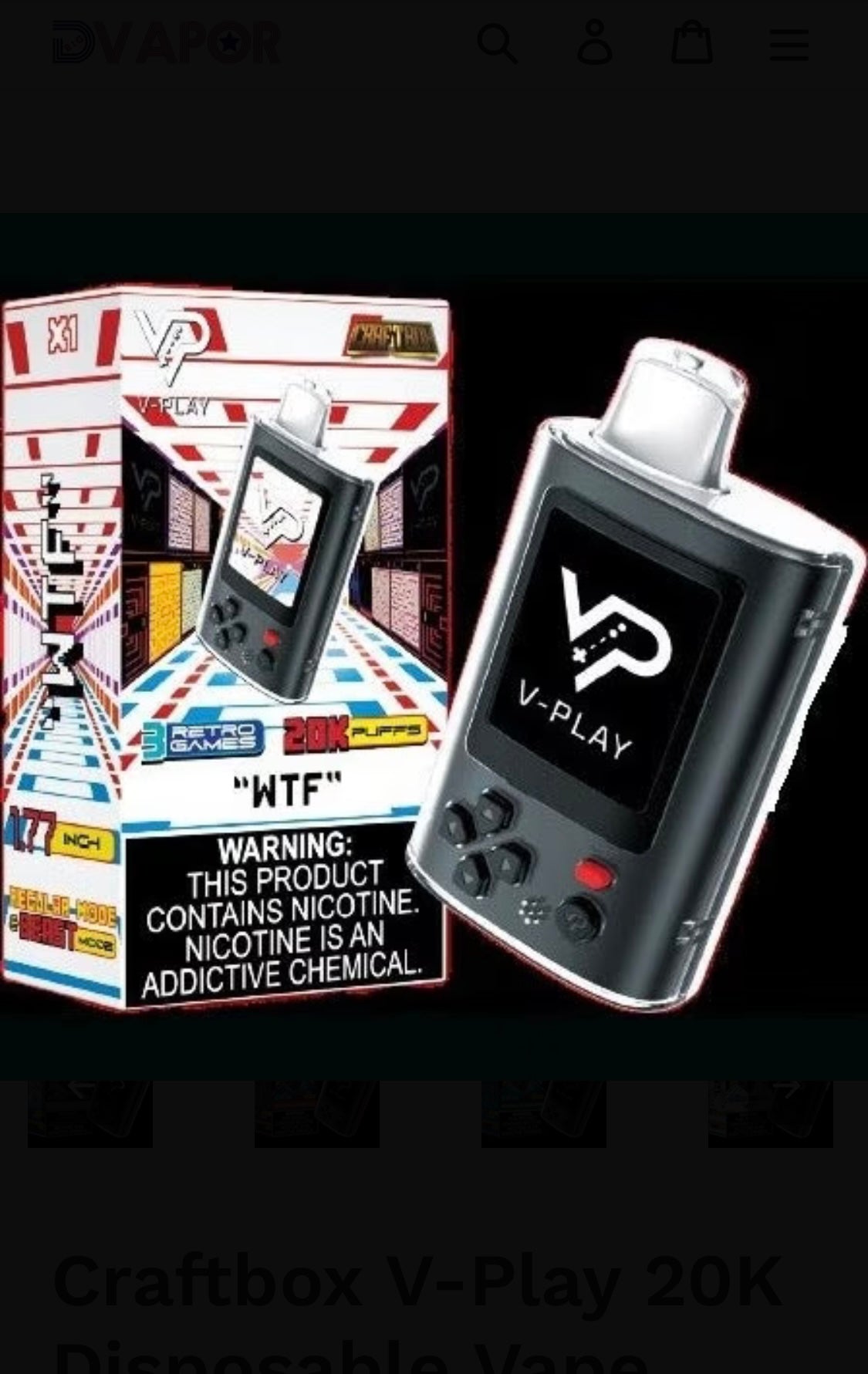 V-PLAY | The First Vapentainment System | 20000 Puffs