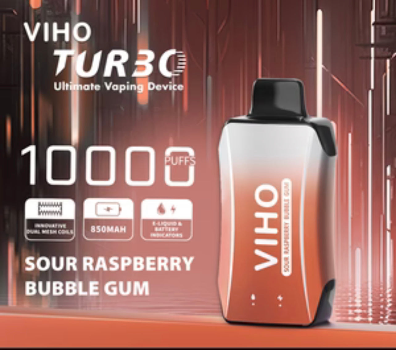 VIHO Turbo DISPOSABLE VAPE | 10,000 PUFFS | Box of 5