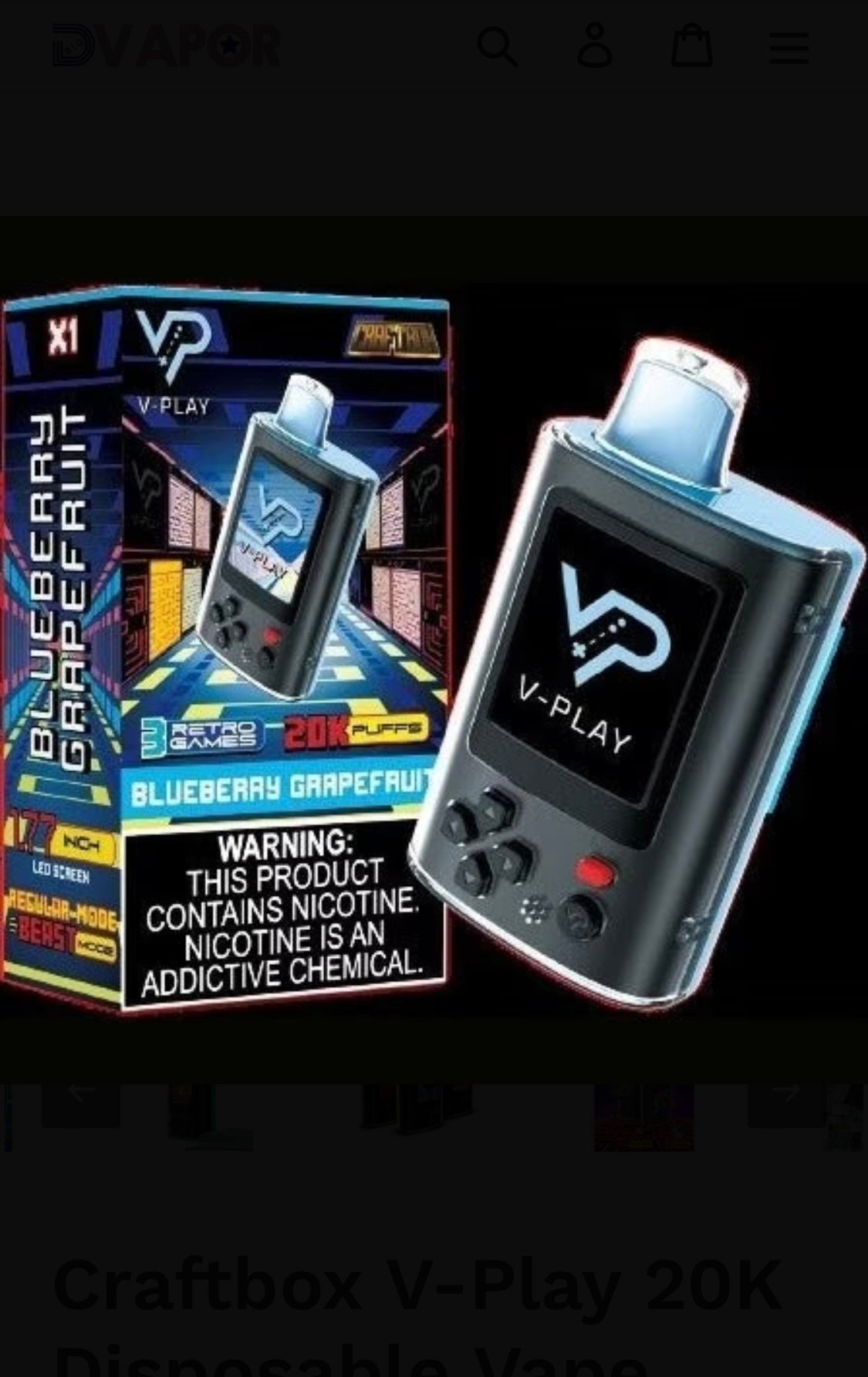 V-PLAY | 20000 PUFFS | The First Vapentainment System