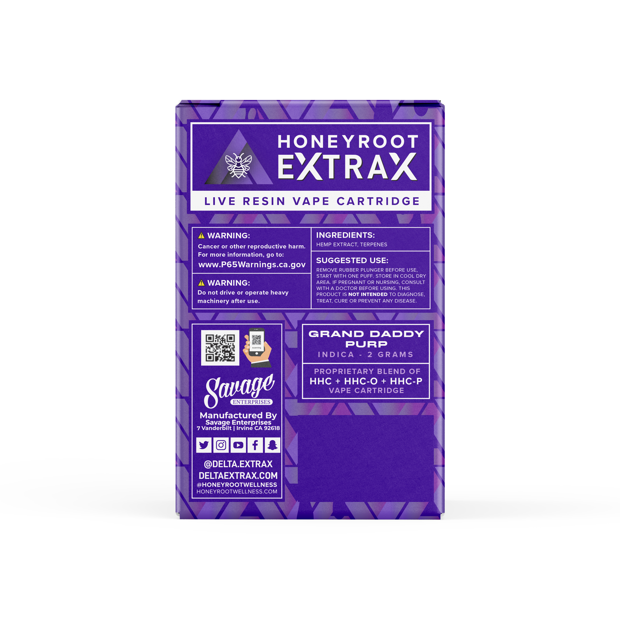 HHC EXTRAX COLLECTION | Vape Cartridge 2g | Box of 10