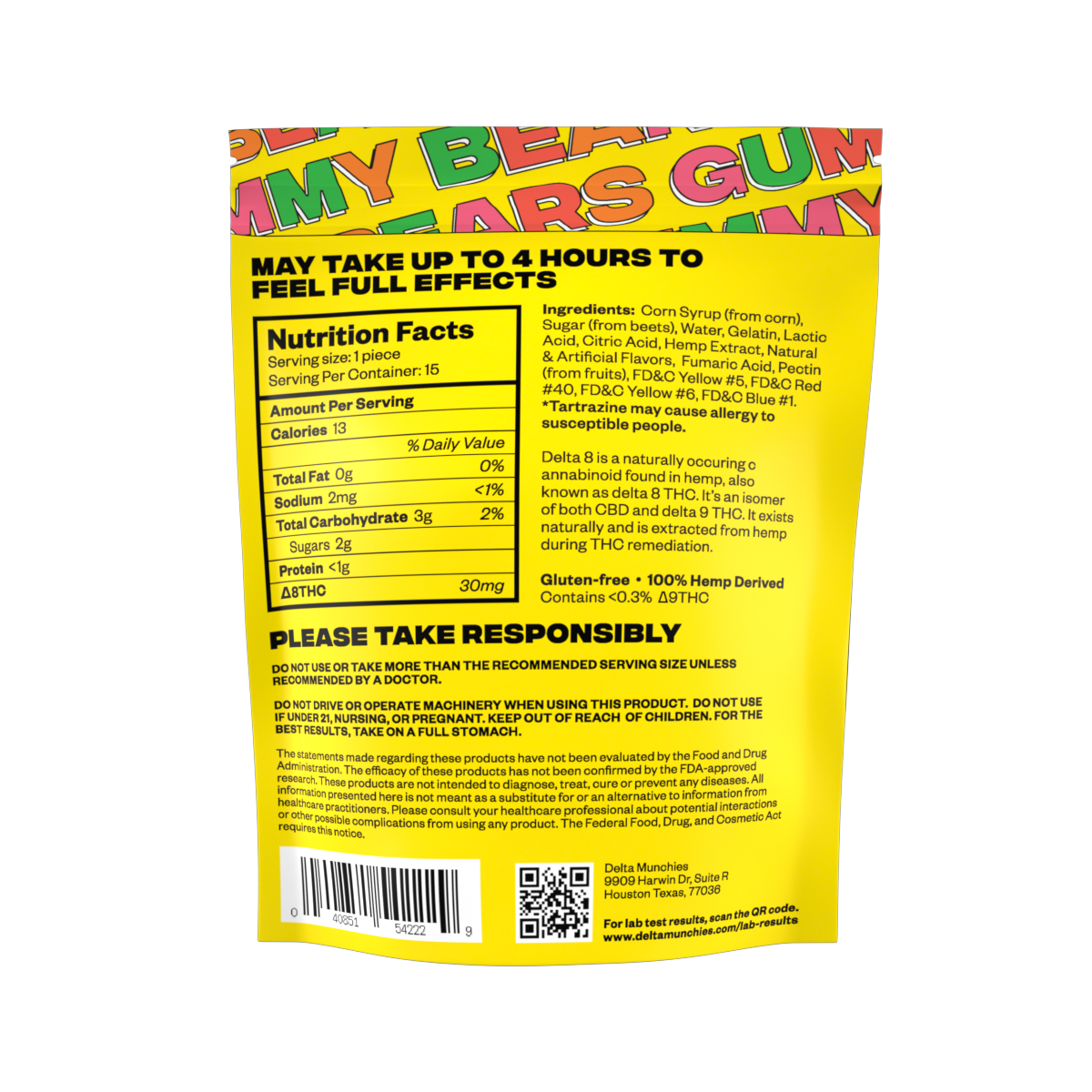 DELTA 8 GUMMIES | 450mg | Box of 5